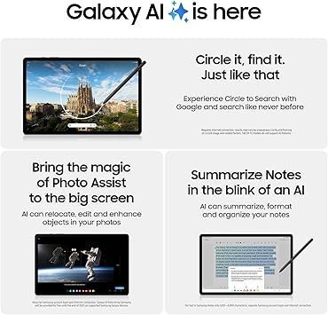 Samsung Galaxy Tab S9 11” 128GB WiFi 7 Android AI Tablet, Snapdragon 8 Gen 2 Processor, AMOLED Screen, Durable Design, S Pen Included, Long Battery Life, Auto Focus Camera, US Version, 2023, Graphite