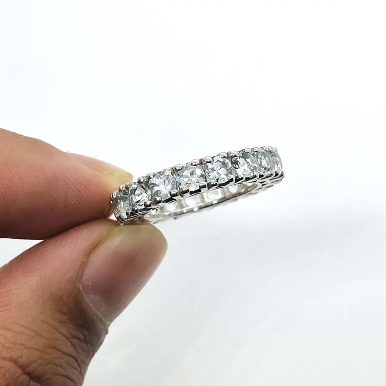 White Topaz Silver Ring| Engagement Ring