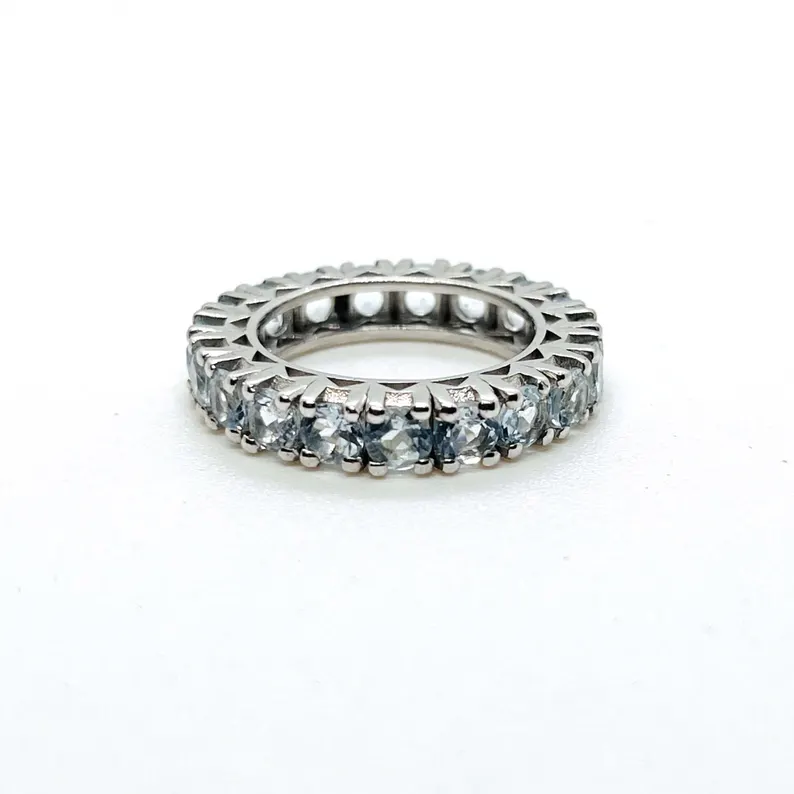 White Topaz Silver Ring| Engagement Ring