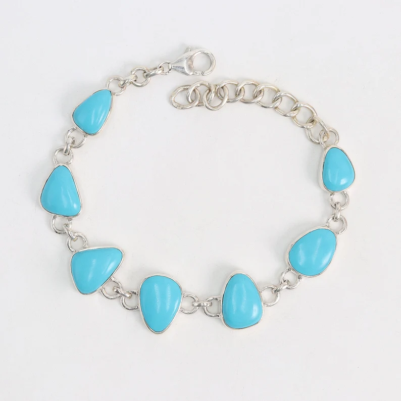 Turquoise Bracelet, Sterling Silver Bracelet,