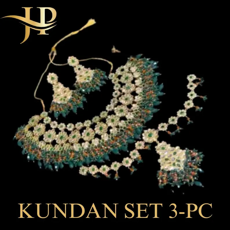 Handmade Kundan Necklace Set-