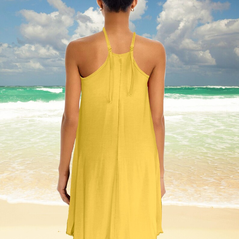 Sleeveless A-line tunic shirt dress