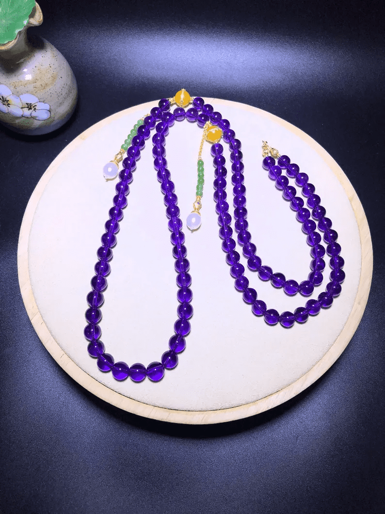 M5558 Beautiful Natural Amethyst Necklace
