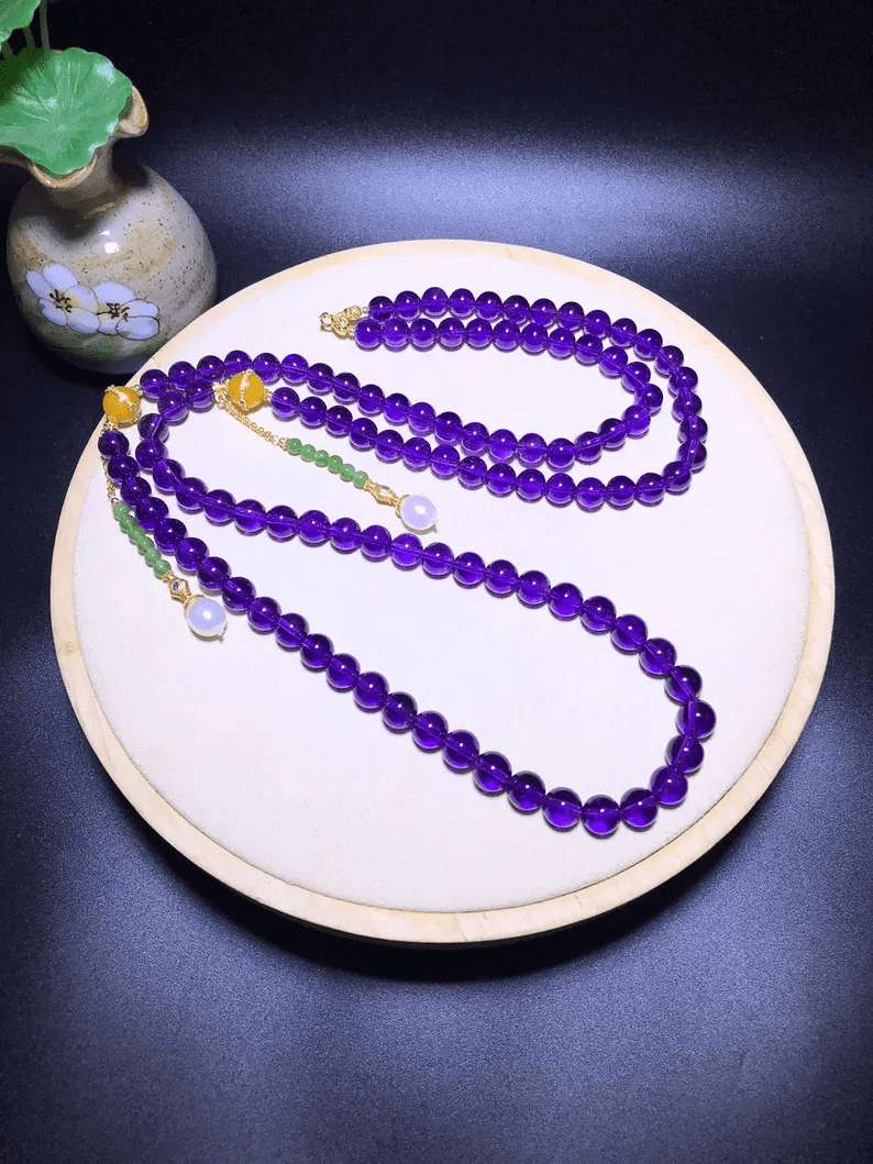 M5558 Beautiful Natural Amethyst Necklace