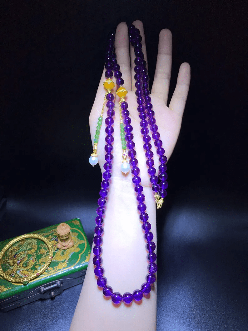 M5558 Beautiful Natural Amethyst Necklace